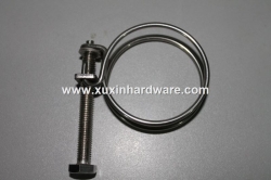 Galvanized steel / stainless steel double wire pipe clamps