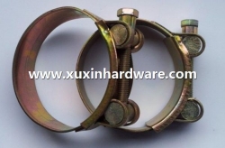 zinc plated one solid bolt hose clamp