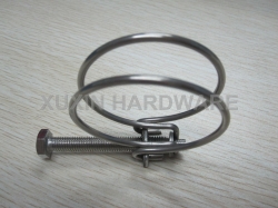double wire stainless steel tube clamp, hose clamp, pipe clip