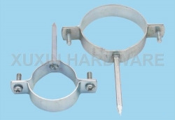standard hose clamp with hanger bolt and welding nut